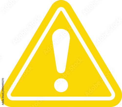 Warning, attention, caution sign. Caution alarm alert sign, triangle warn sign , attention vector icon. Alert warn in triangle. Road sign alert.