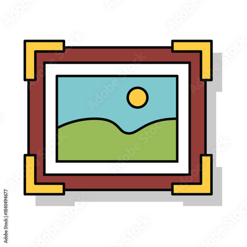 Framed Landscape Art Icon