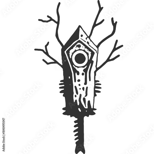 No Man’s Land Vintage Illustration Vector