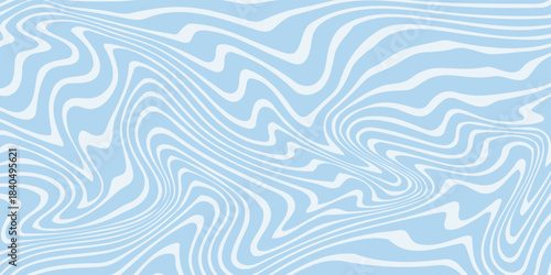 Abstract background seamless pattern with colorful waves. Trendy vector illustration in retro psychedelic style