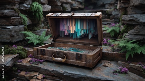 Vintage Treasure Chest: Hidden Gems and Colorful Artifacts