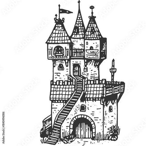 In the Name of the Eternal Homeland Vintage Illustration Vector