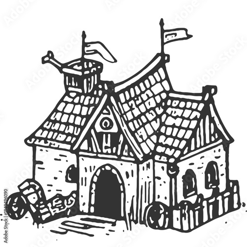 In the Name of the Eternal Homeland Vintage Illustration Vector