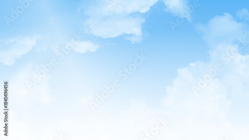 Sky clear gradient background, Vector abstract nature of Summer blue sky ,Illustration spring landscape with light blue background.