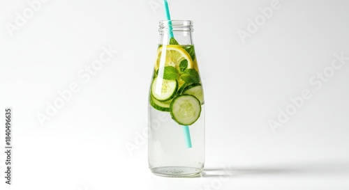 Wallpaper Mural Refreshing infused water in a glass bottle Torontodigital.ca