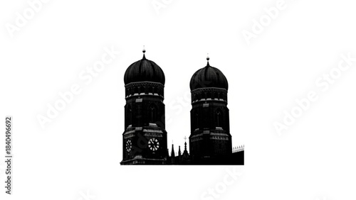 Tower of London and Big Ben in London skyline illustration