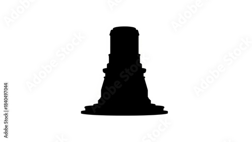 Silhouette of Monument: A stark silhouette of a grand monument, standing tall and proud. Captured with precision and dramatic flair.