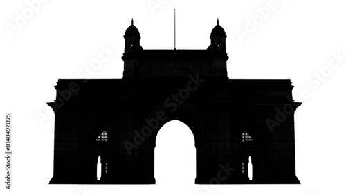 Gateway of India Silhouette: The imposing silhouette of the Gateway of India stands majestic, its architectural details defined against the backdrop. A symbol of heritage and grandeur. 