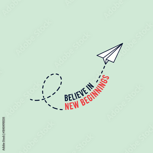 Believe In New Beginnings: Motivational T-Shirt Design Collection