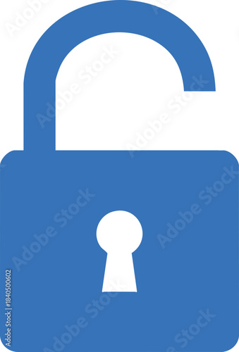 secure unlock padlock icon for privacy, access, and protection