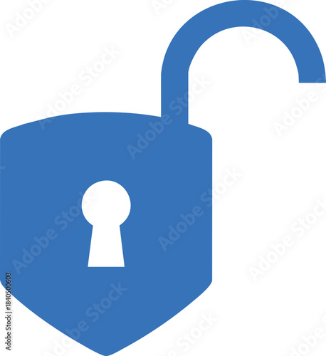secure unlock padlock icon for privacy, access, and protection