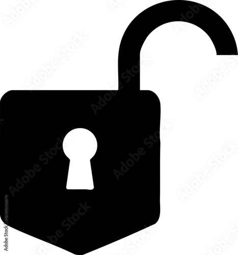 secure unlock padlock icon for privacy, access, and protection