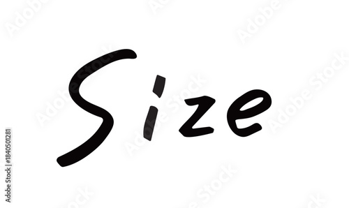 手書き英字ロゴ「Size」｜サイズを伝えるやわらかいロゴ素材