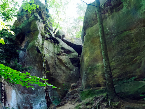 Diabli Kamień w Szczyrzycu to imponujący pomnik przyrody nieożywionej, kolosalna skała piaskowcowa będąca ostańcem, o której krążą legendy, że upuścił ją diabeł.
