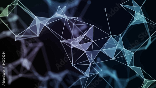 Network of Connectivity: An intricate web of interconnected nodes and lines illustrates the complex fabric of technological advancements and the digital realm.