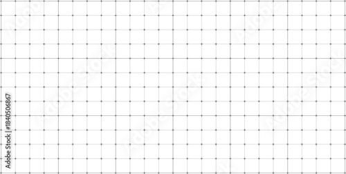 Black crosses and lines grid texture on white background. FUI science grid backdrop. Math or technological notebook blank sheet.