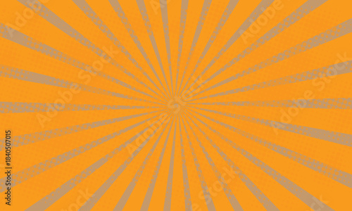 Orange sunburst. BackgroundAn abstract broad of sunlight. bright orange explosion background vector illustration