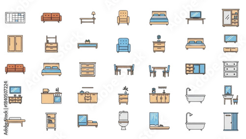 A line of candidates waiting for an interview, a clean auto cad drawing.