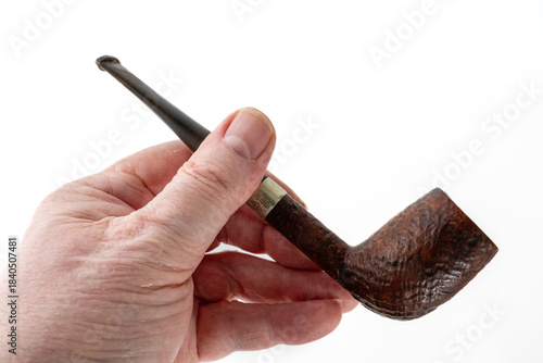 vintage wooden briar bowl  tobacco burning pipe