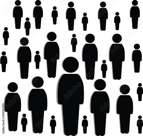Group of people silhouettes