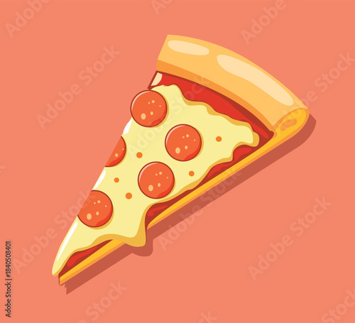 vector illustration of slice pizza