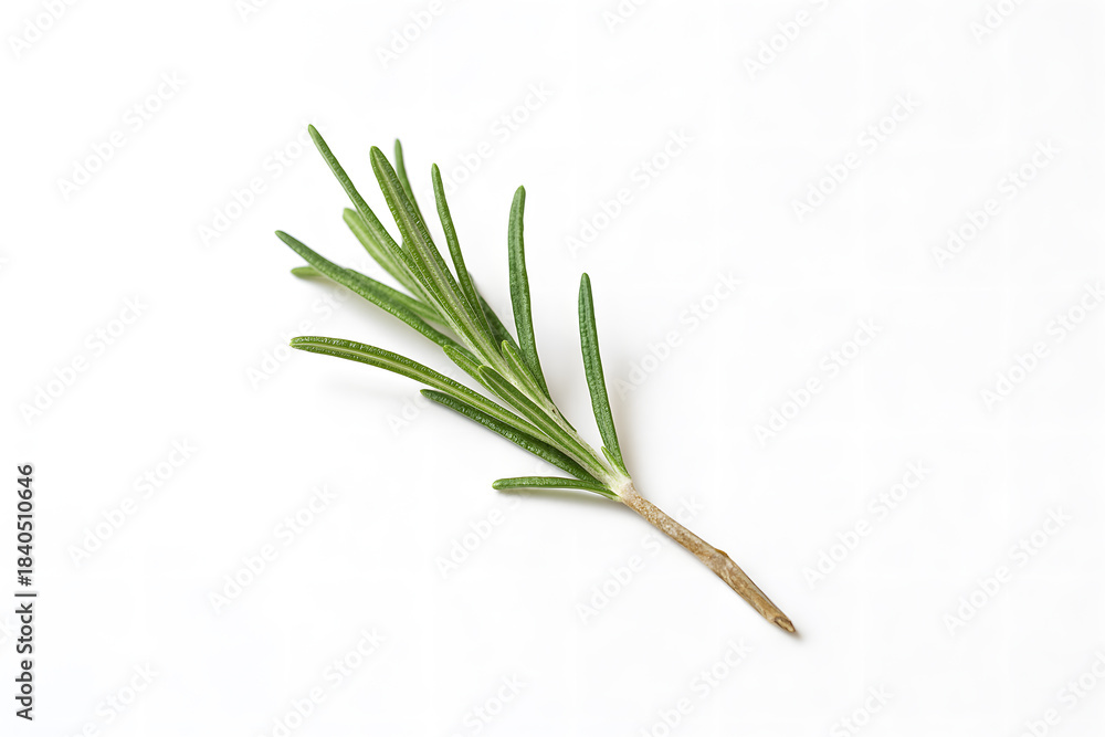 Fototapeta premium Aromatic fresh rosemary sprigs displayed neatly highlighting herbal fragrance natural seasoning culinary ingredient potential and organic plant based visuals ideal for food and recipe styling