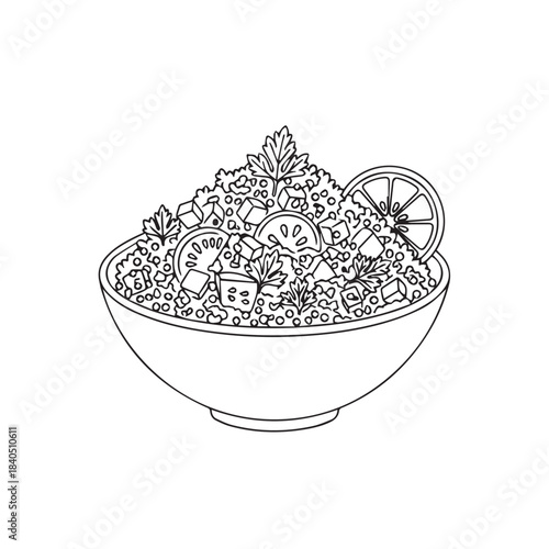 "Fresh Lebanese Tabbouleh Parsley Salad"