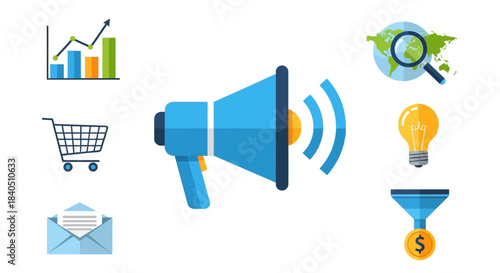 Marketing Strategy and Promotion - Visual Representation of Business Growth and Global Reach.