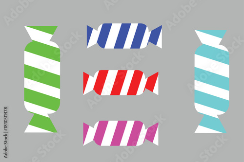Five colors Christmas candy