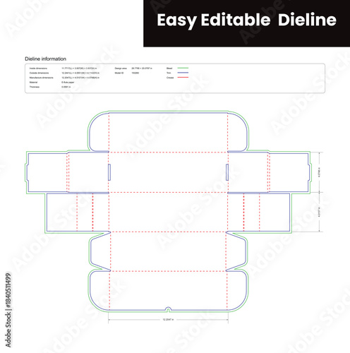 flip top boxes double tongue dieline template box dieline die lines packaging custom dieline  box cardboard box dieline pizza box dieline printable product packaging layout,

