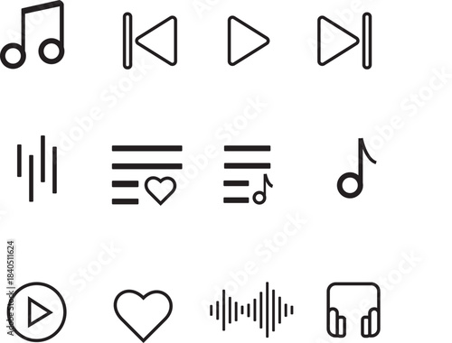 music icons set