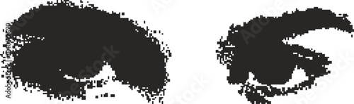 Abstract Human Eye Graphic with Dotted Pattern - Digital Vision Concept Illustration for Modern Technology and Perception
