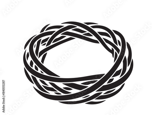 lowNest Ribbon image in silhouette white background.