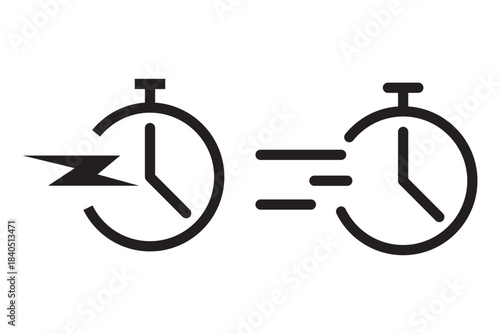 Quick icon logo design element. minimalist style icons