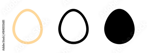 A set of Easter egg icons transitioning from a soft pastel color to black, symbolizing Easter eggs in various stages of decoration.