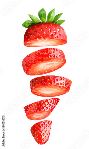 Strawberry on white