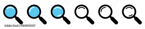 Search Icons Collection with Classic Loupe Symbols