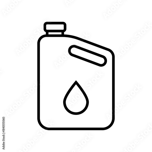 Motor oil line icon. Machine oil line icon.