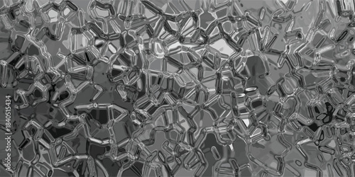 Intricate grayscale abstract background with a mosaic-like pattern of geometric shapes and textured details, resembling cracked glass or a complex crystalline structure for detailed design