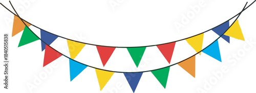 Multicolor Triangle Flag Banner for Events