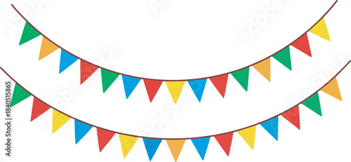 Party Celebration Garland with Colorful Flags