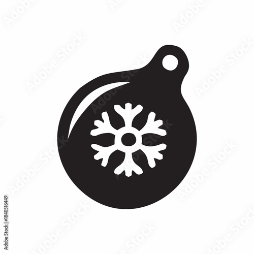 single icon with Christmas and New Year theme