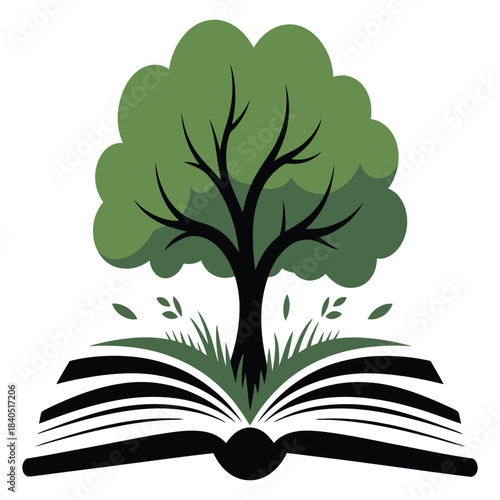 Tree Growing from Open Book Knowledge Concept