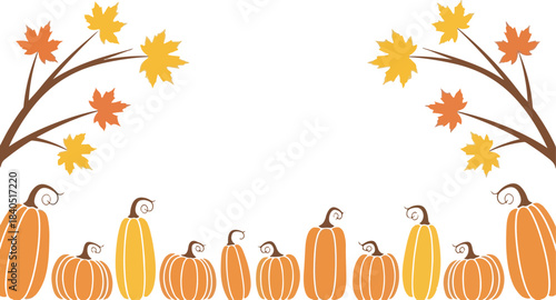 Minimal Fall Pumpkin Background Illustration