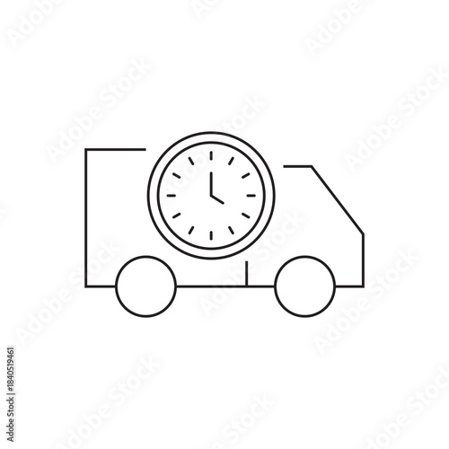 Timed Logistics Punctuality Clock Icon