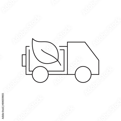 Environmentally Conscious Transport Leaf Symbol