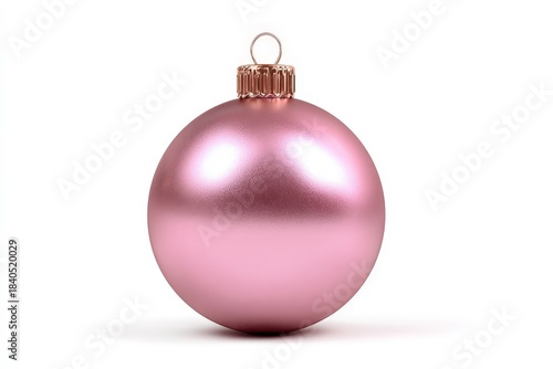 New Year's pink ball isolated on white background