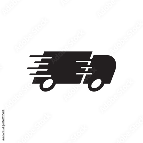 Solid Rapid Express Shipping Van Speed Symbol