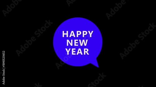 the new year 2026 animation. Direction to Swipe arrow animation. 4k animation. Happy New Year 2026 text icon animation glowing neon blue color number anniversary .