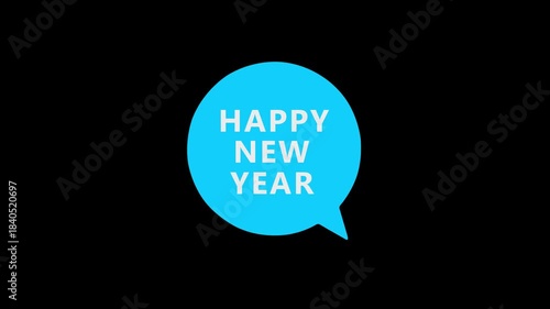 Happy New Year neon sign. Happy New Year text font with light. New Year, Spring Festival decoration background featuring Oriental ornamental elements. Zodiac sign Dragon.
